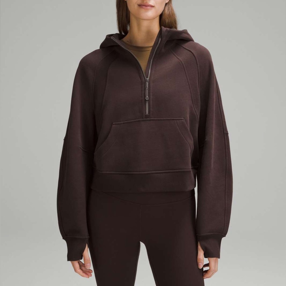 Lululemon Scuba Oversized Half-zip Hoodie Espresso